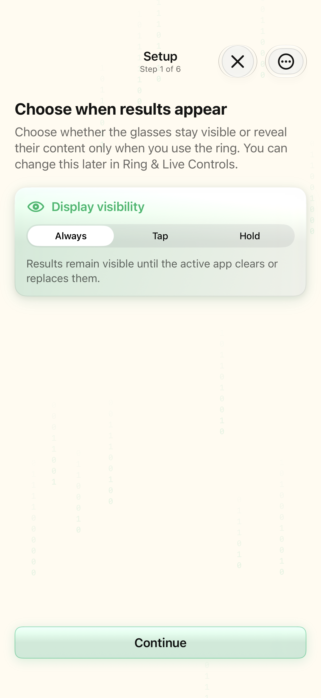 Native iOS Guided first routine screen