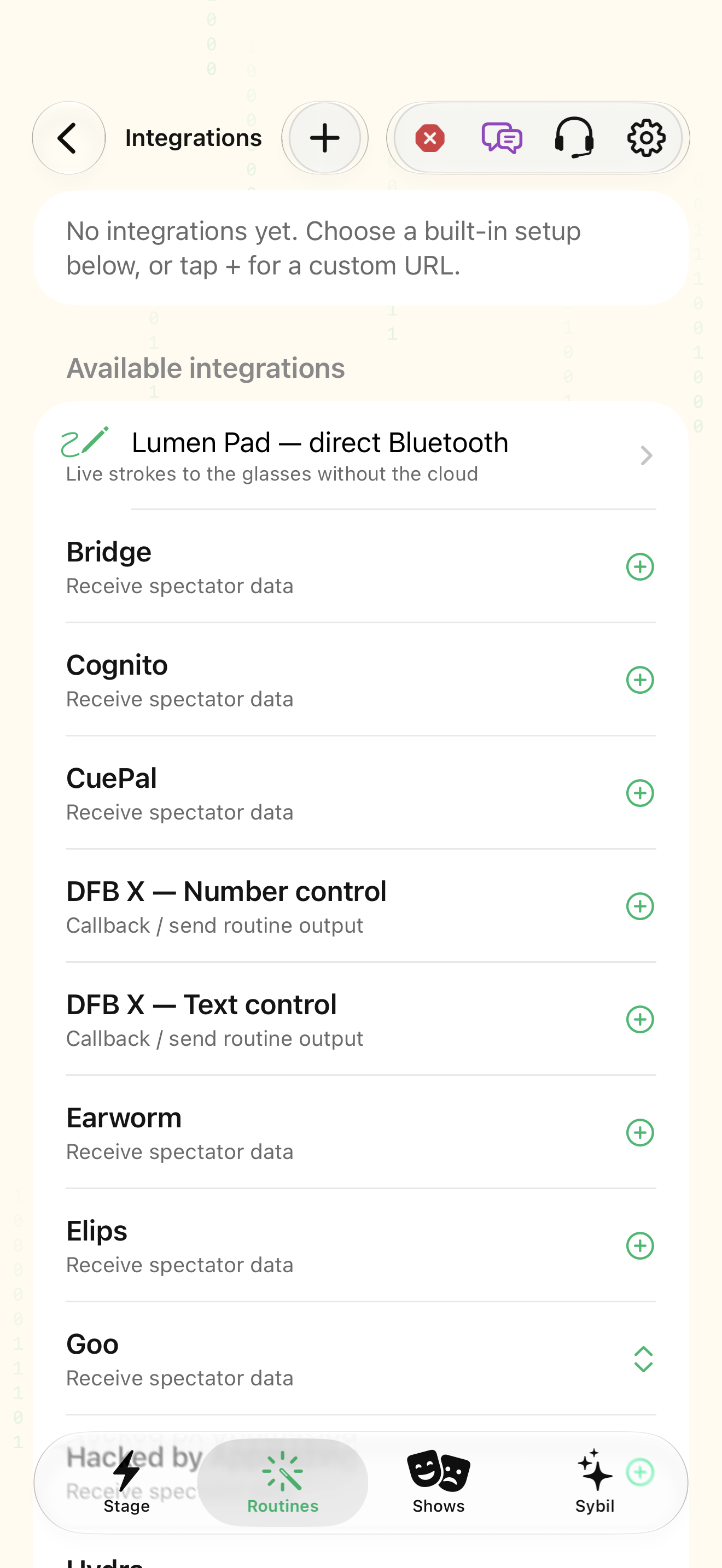 Connect an integration and test its value native iOS screen