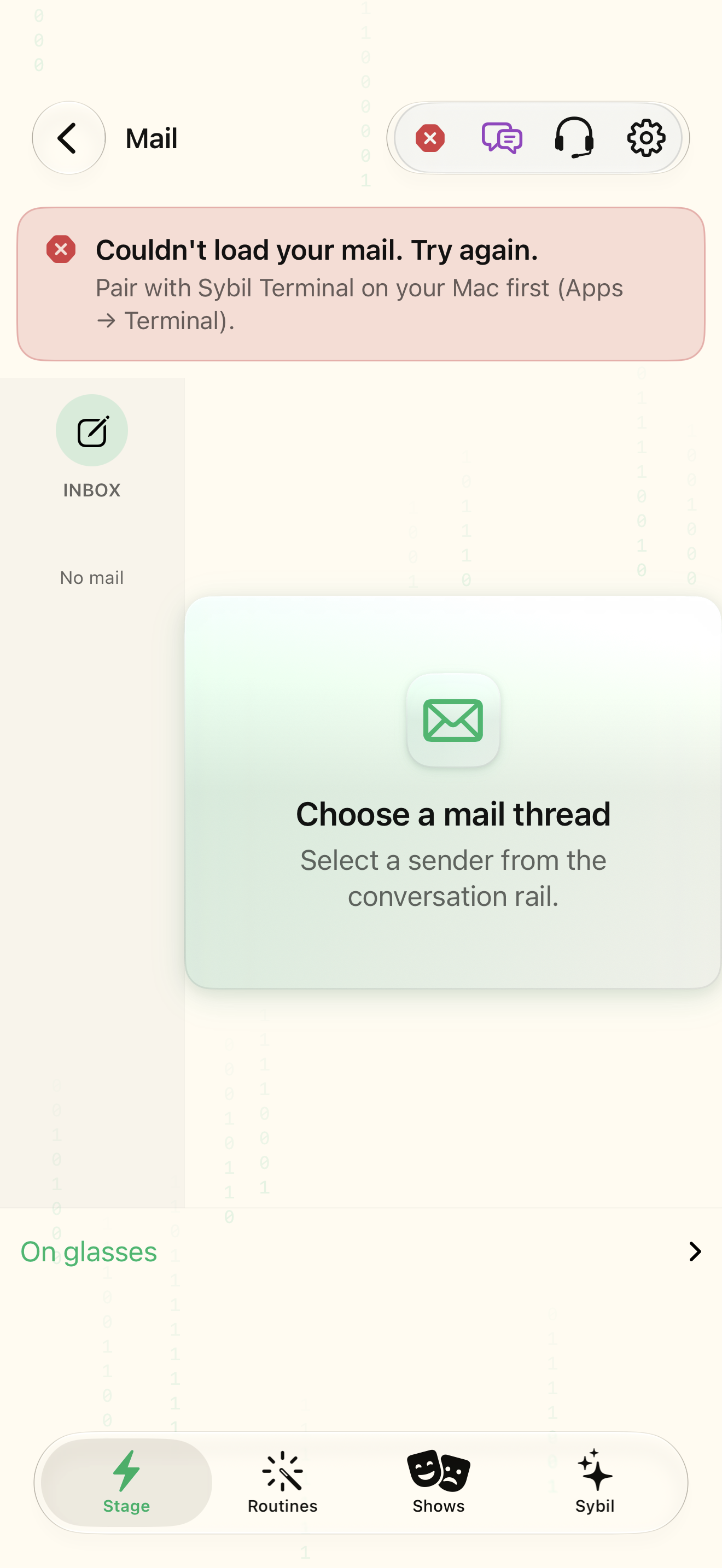 Native iOS Mail (Mac) screen