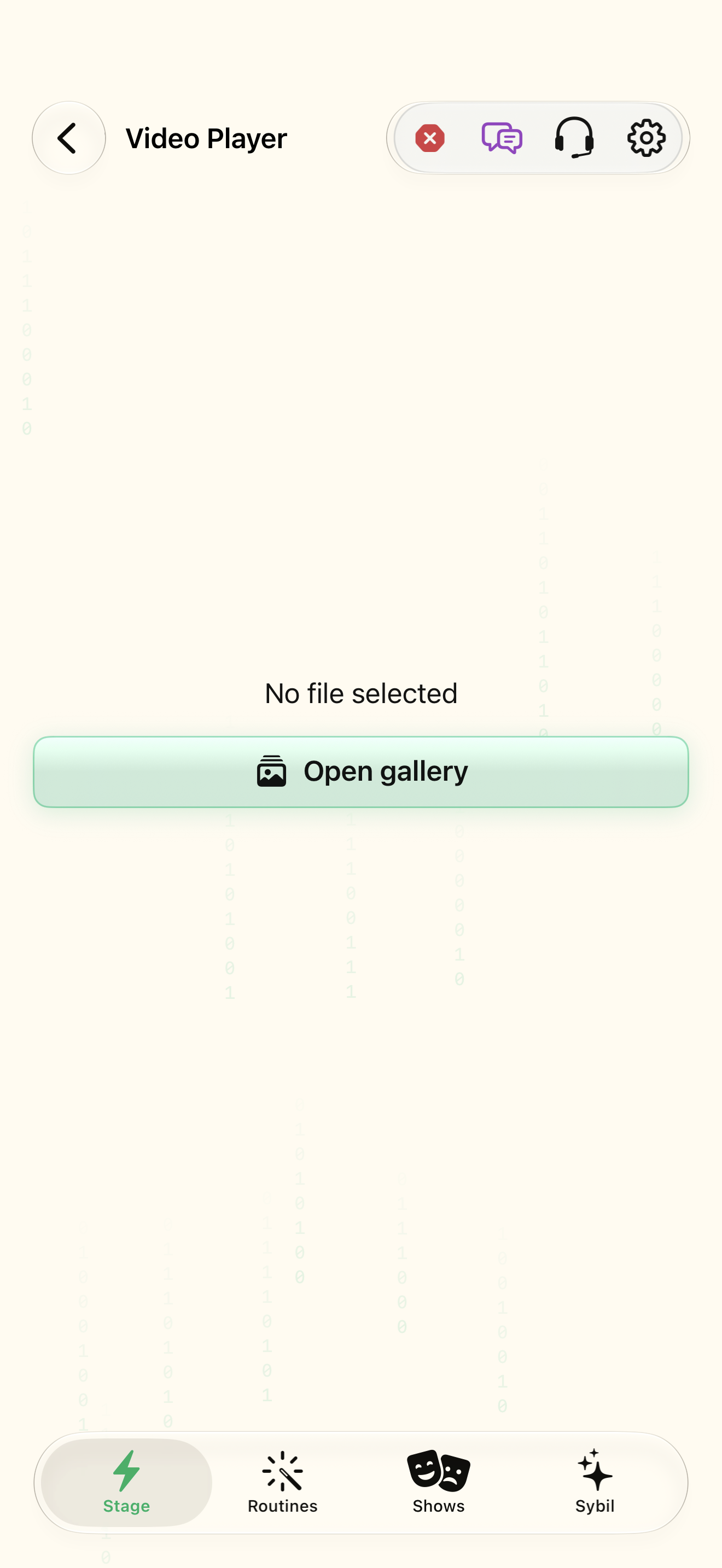 Native iOS Video player screen