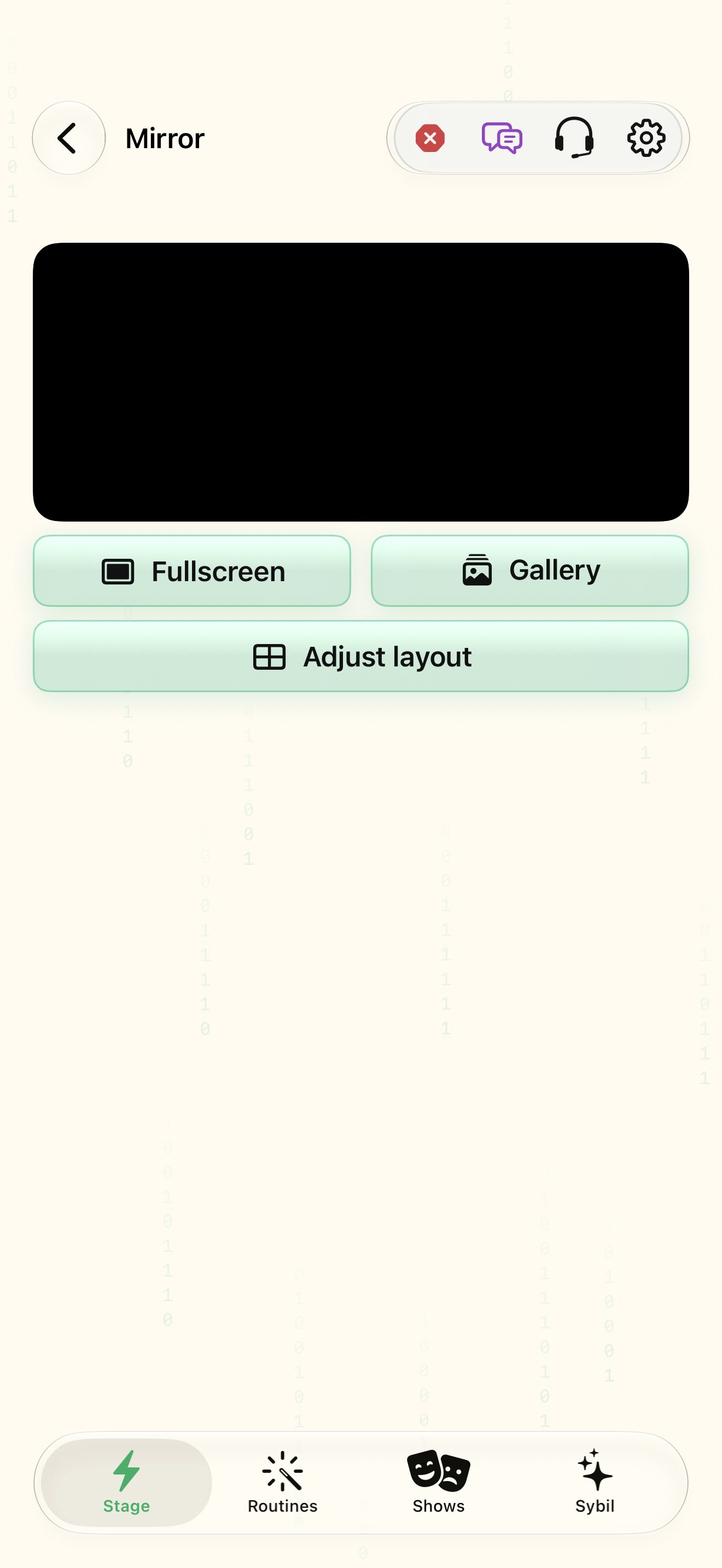 Arrange and inspect the HUD native iOS screen