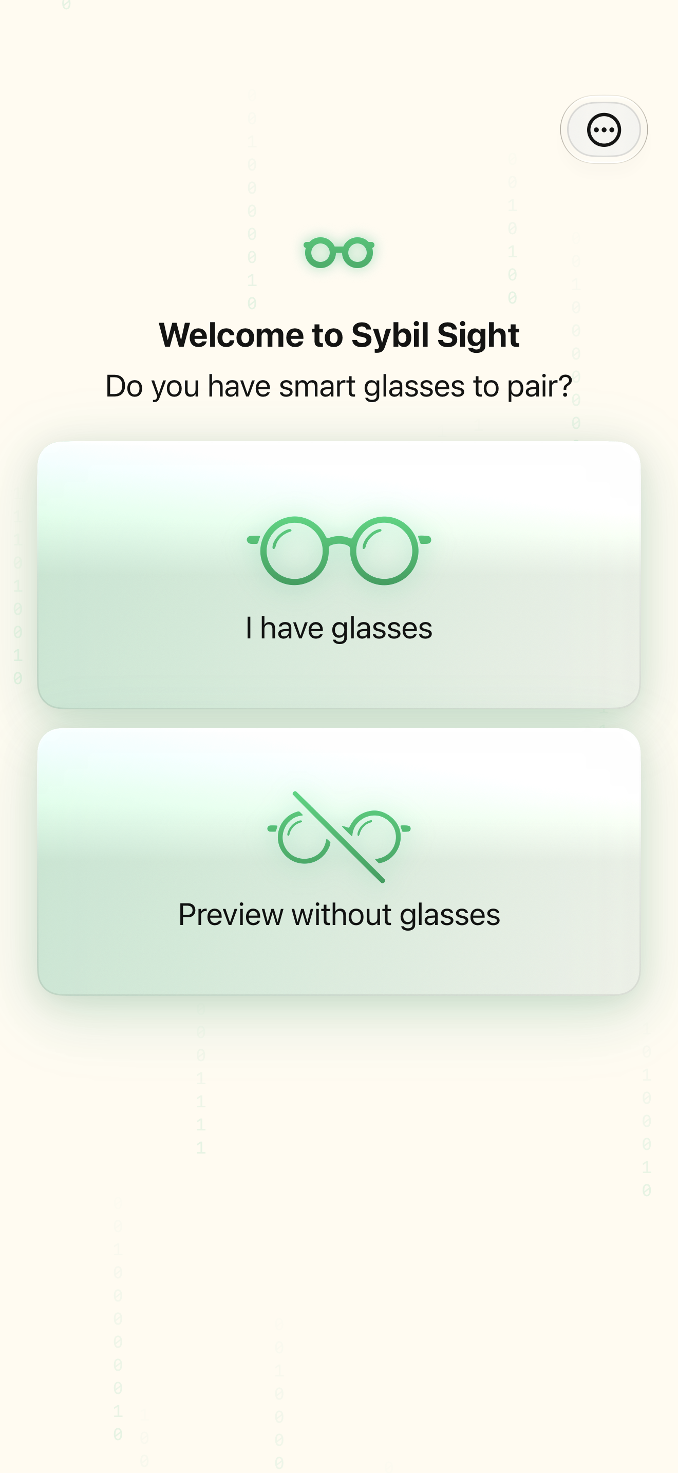 Native iOS Welcome screen