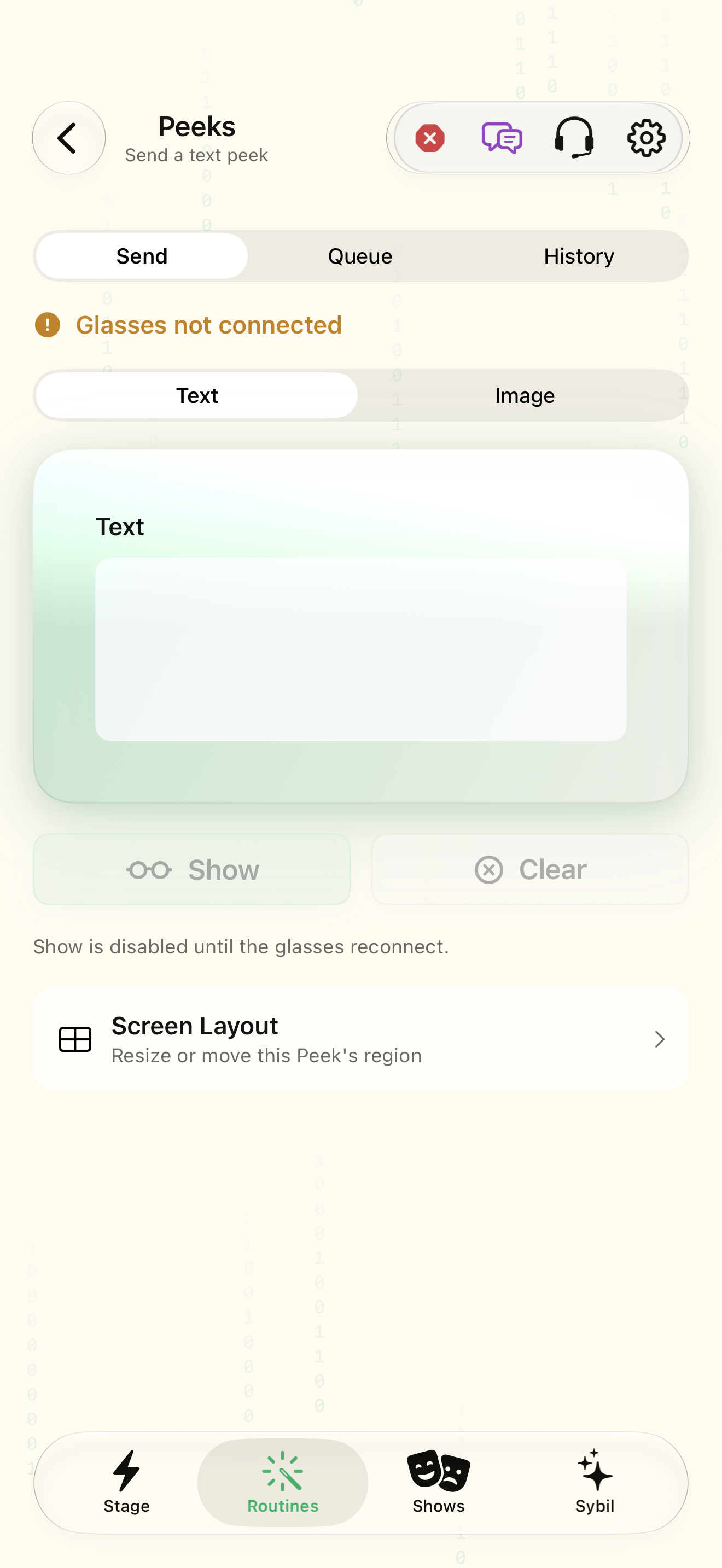 Send text and image peeks native iOS screen