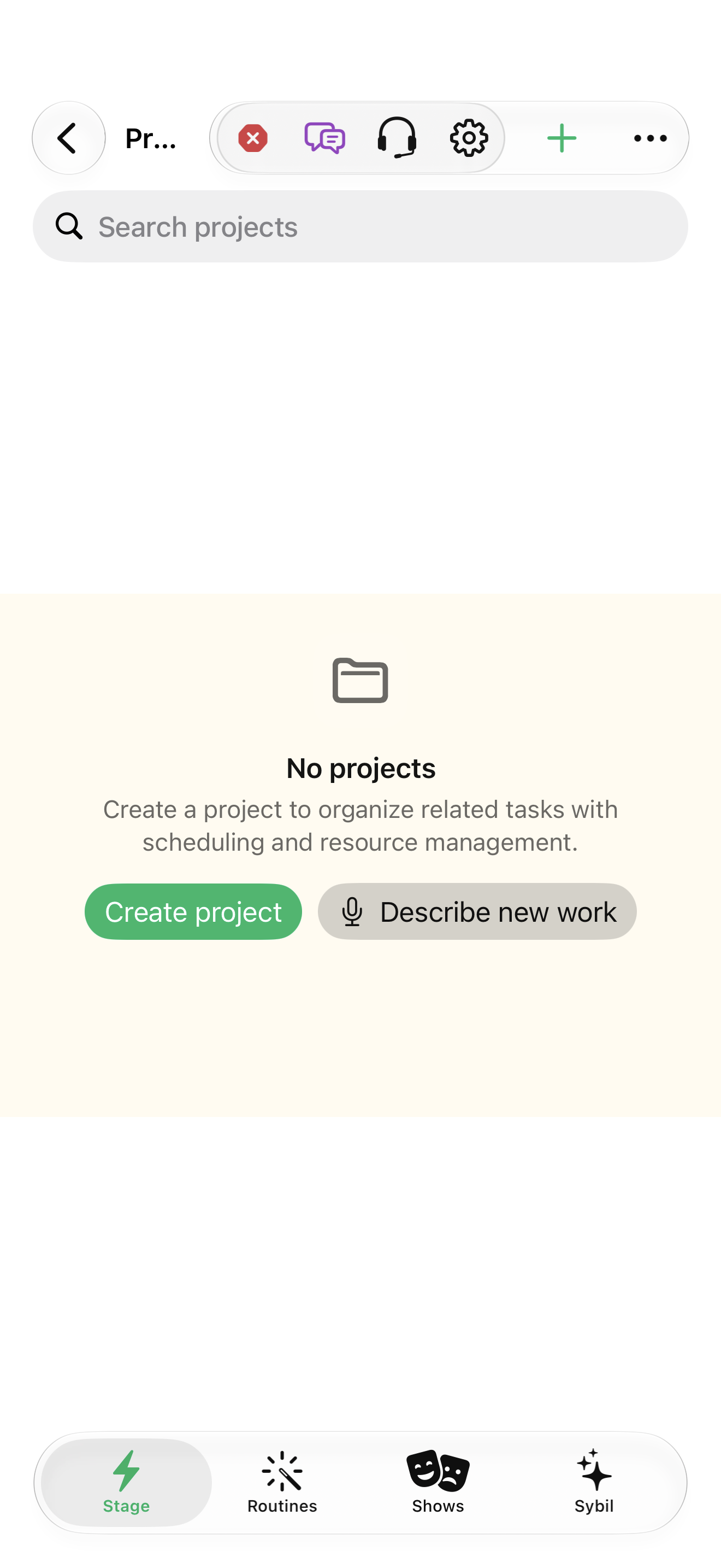 Create a project that reflects the work native iOS screen