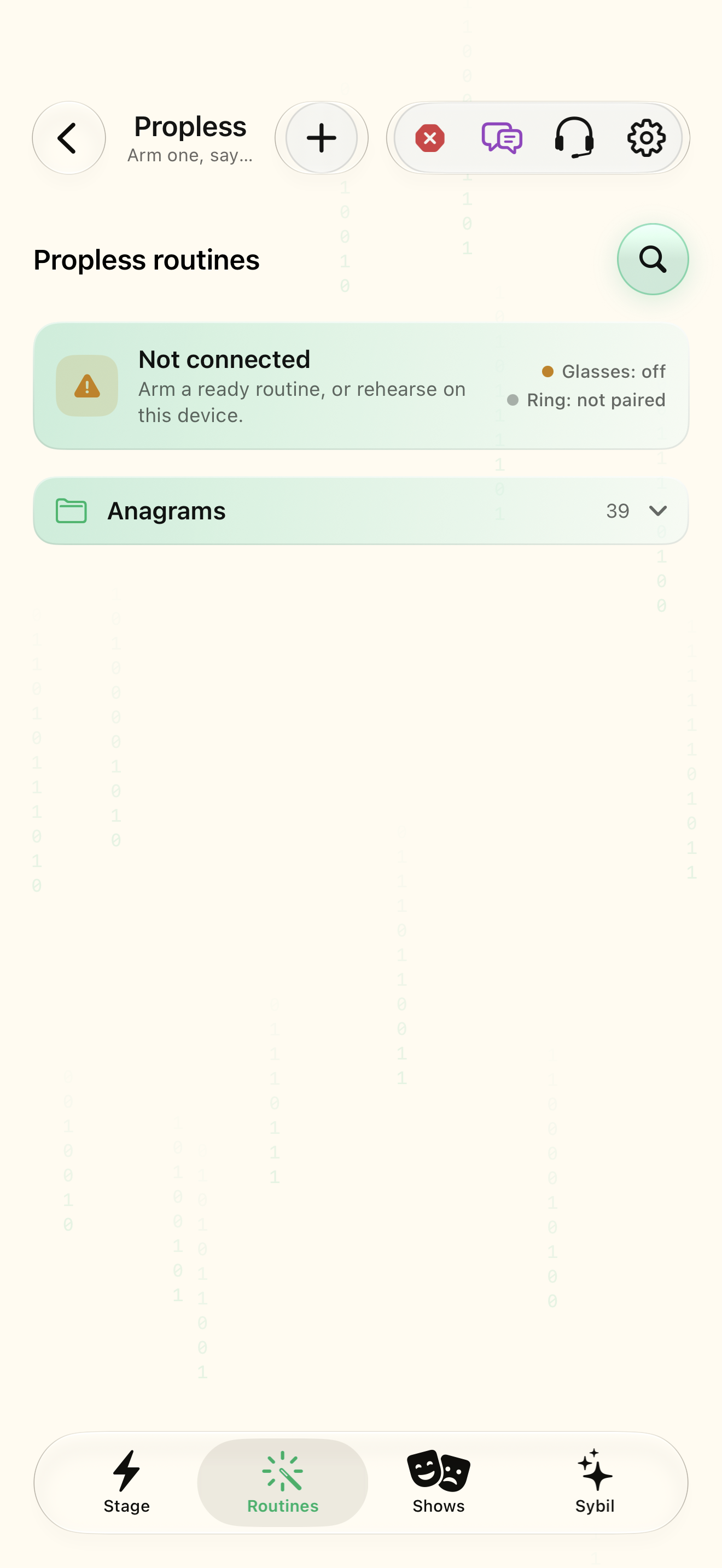 Native iOS Propless screen