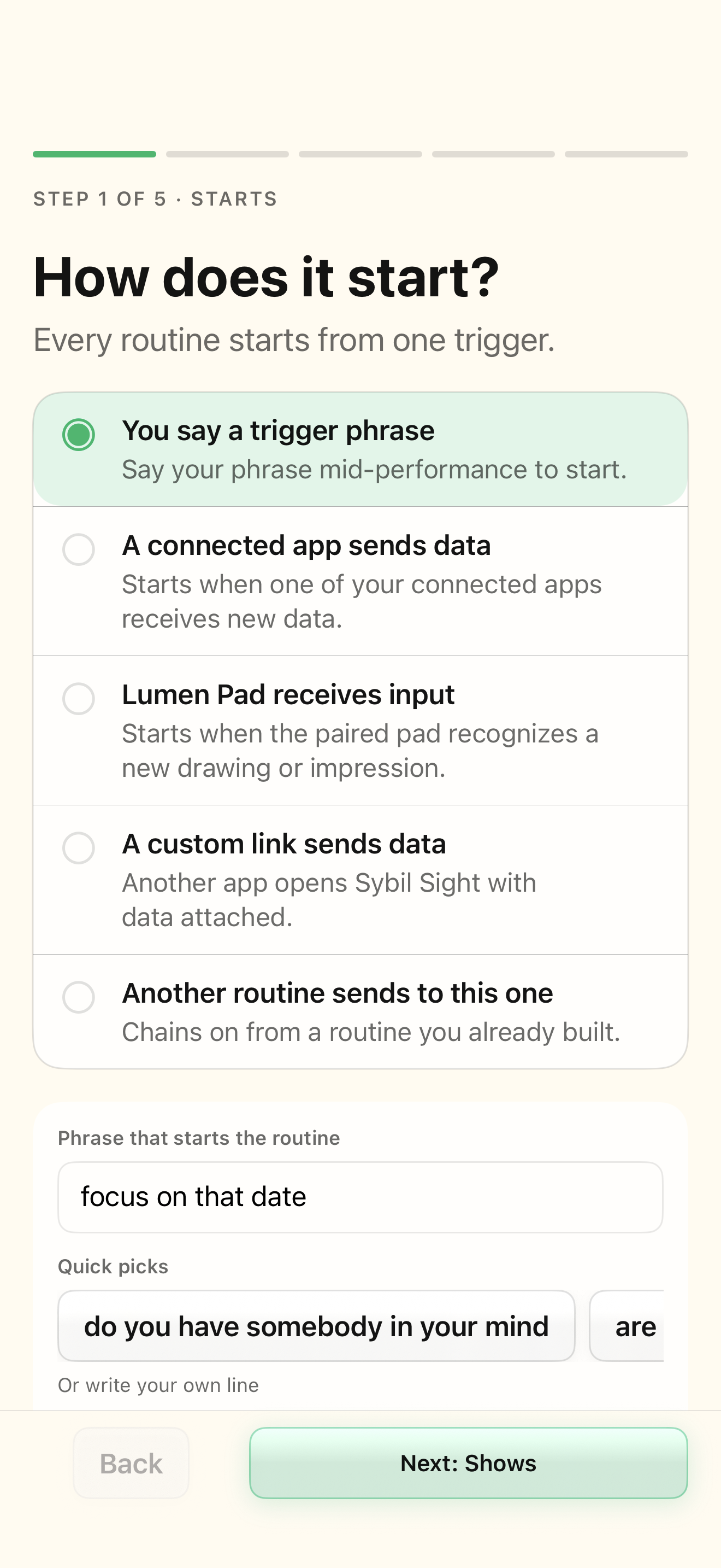 Native iOS Starts screen