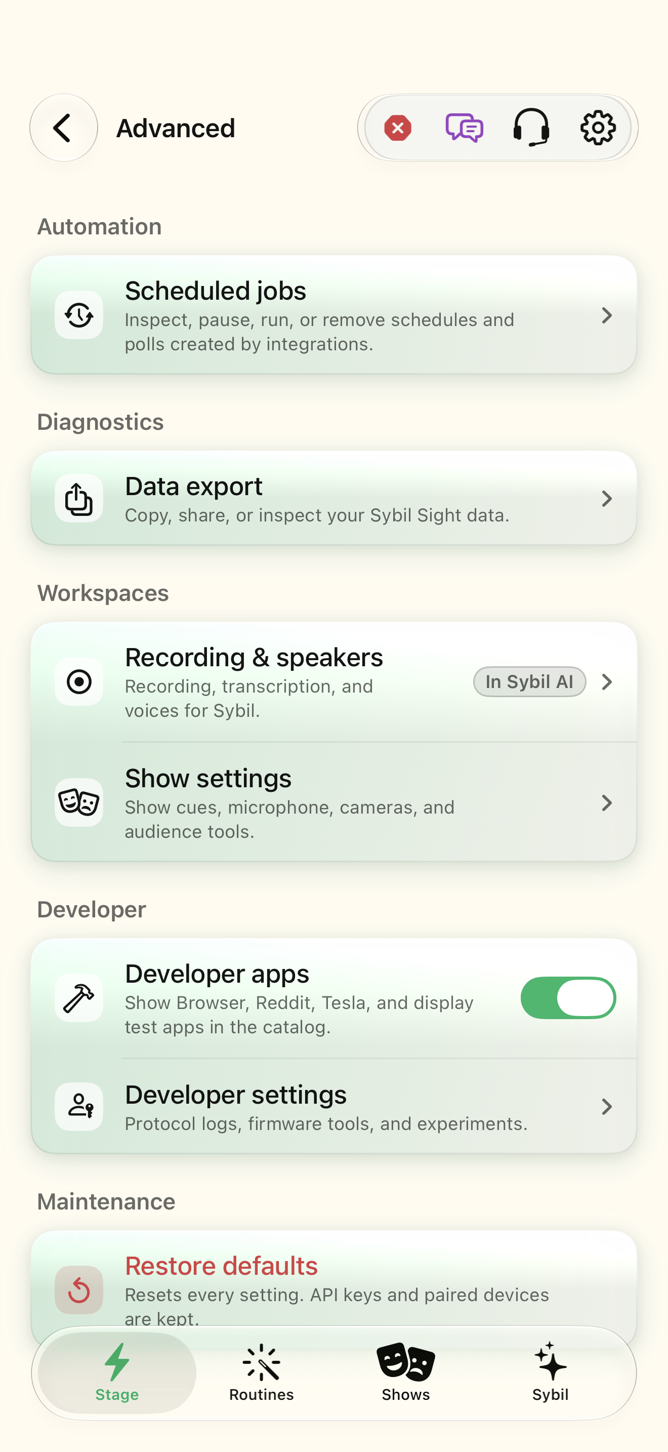 Use Shortcuts, the local API, and MCP native iOS screen