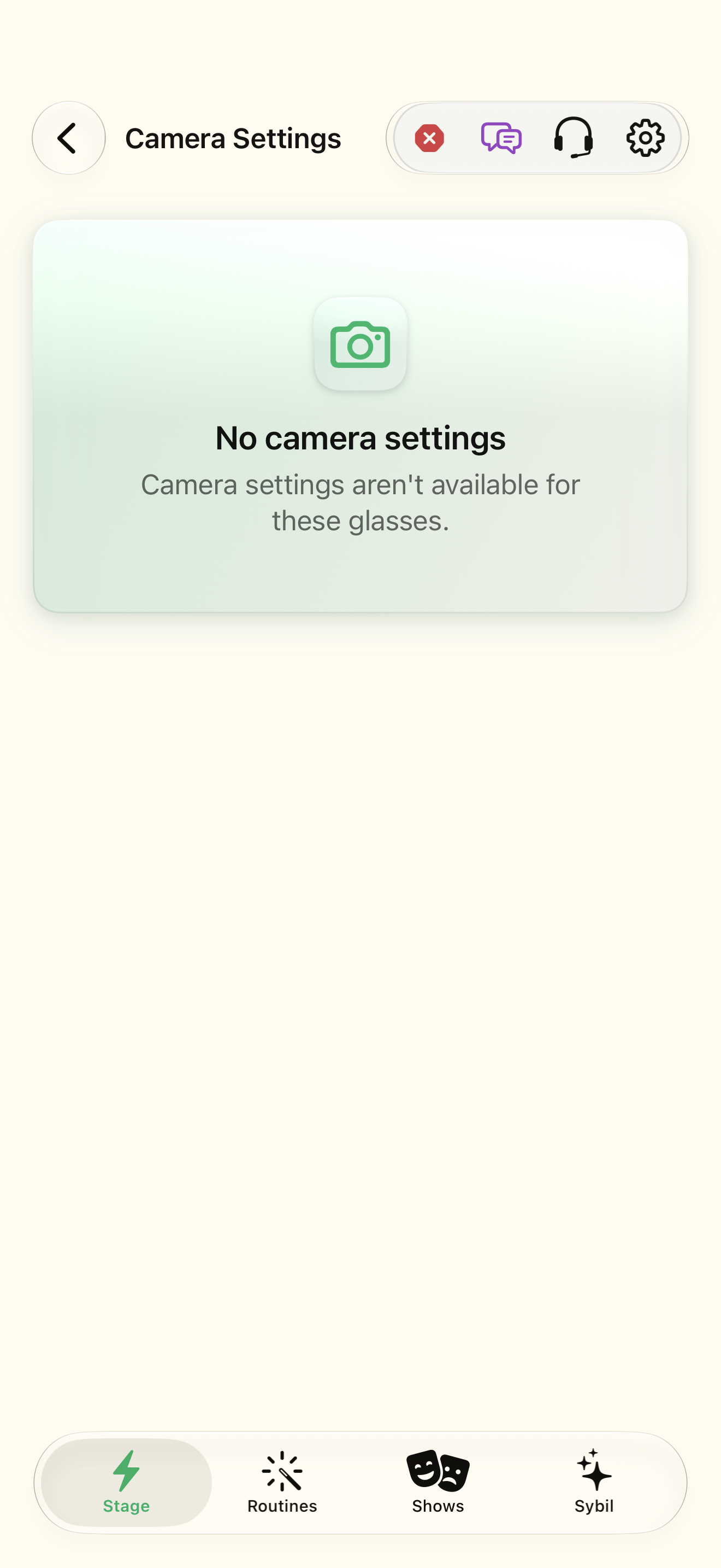 Native iOS Camera screen