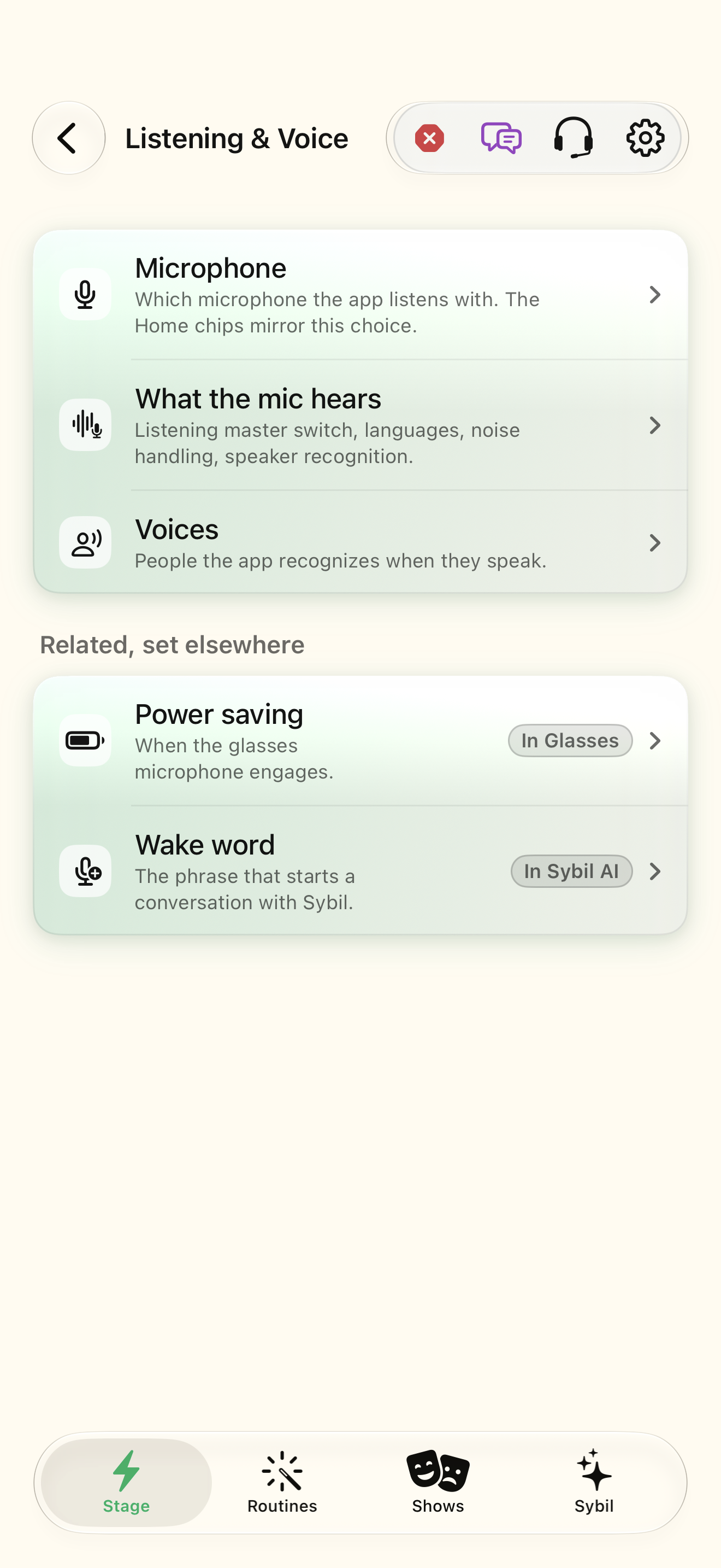 Use speech and chat intentionally native iOS screen