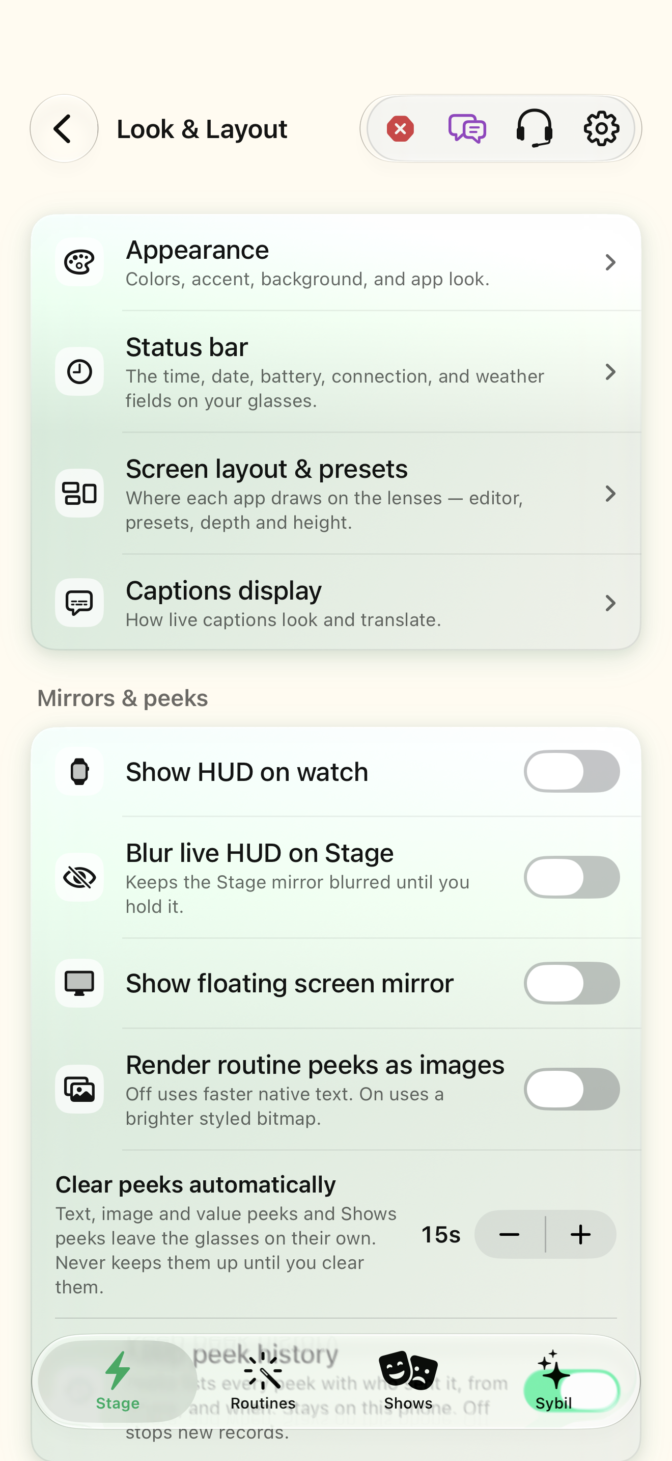 Customize the status bar and its tokens native iOS screen