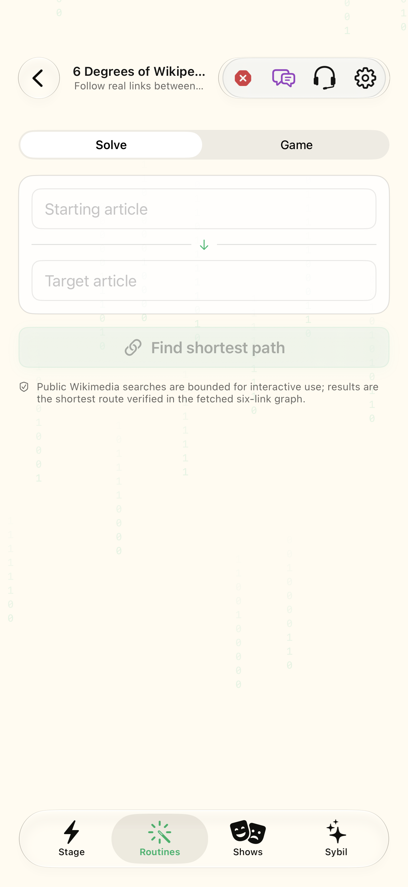 Native iOS Wikipedia degrees screen